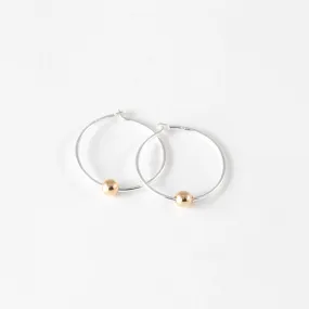 13mm Sleeper Hoop Earrings – Silver – Mini