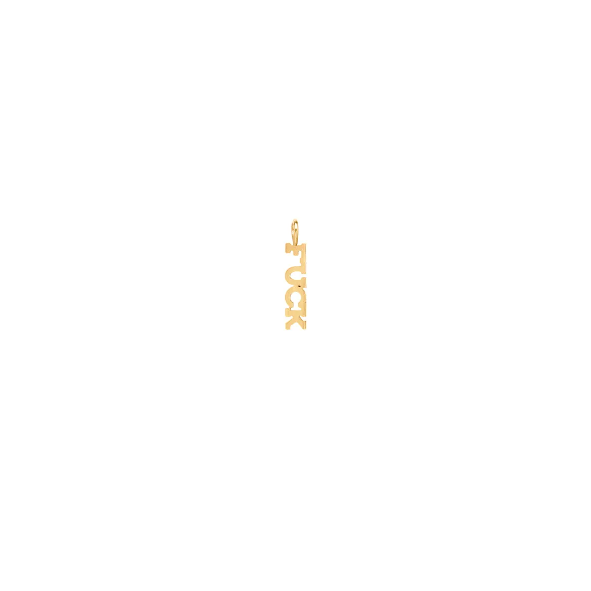 14k single itty bitty capital letter FUCK charm