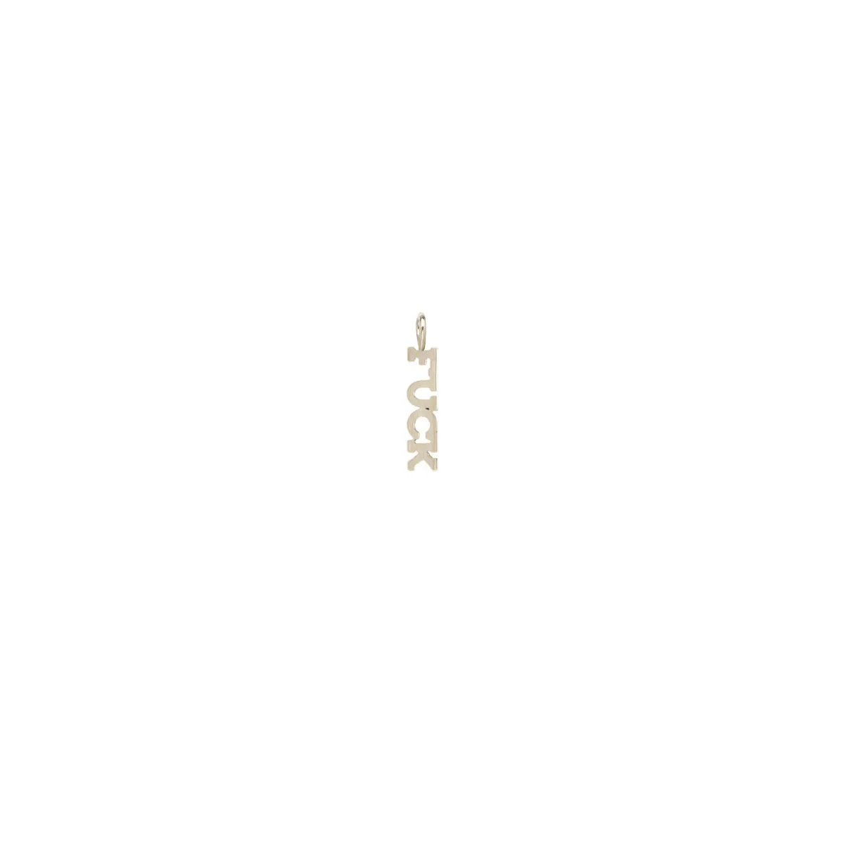 14k single itty bitty capital letter FUCK charm