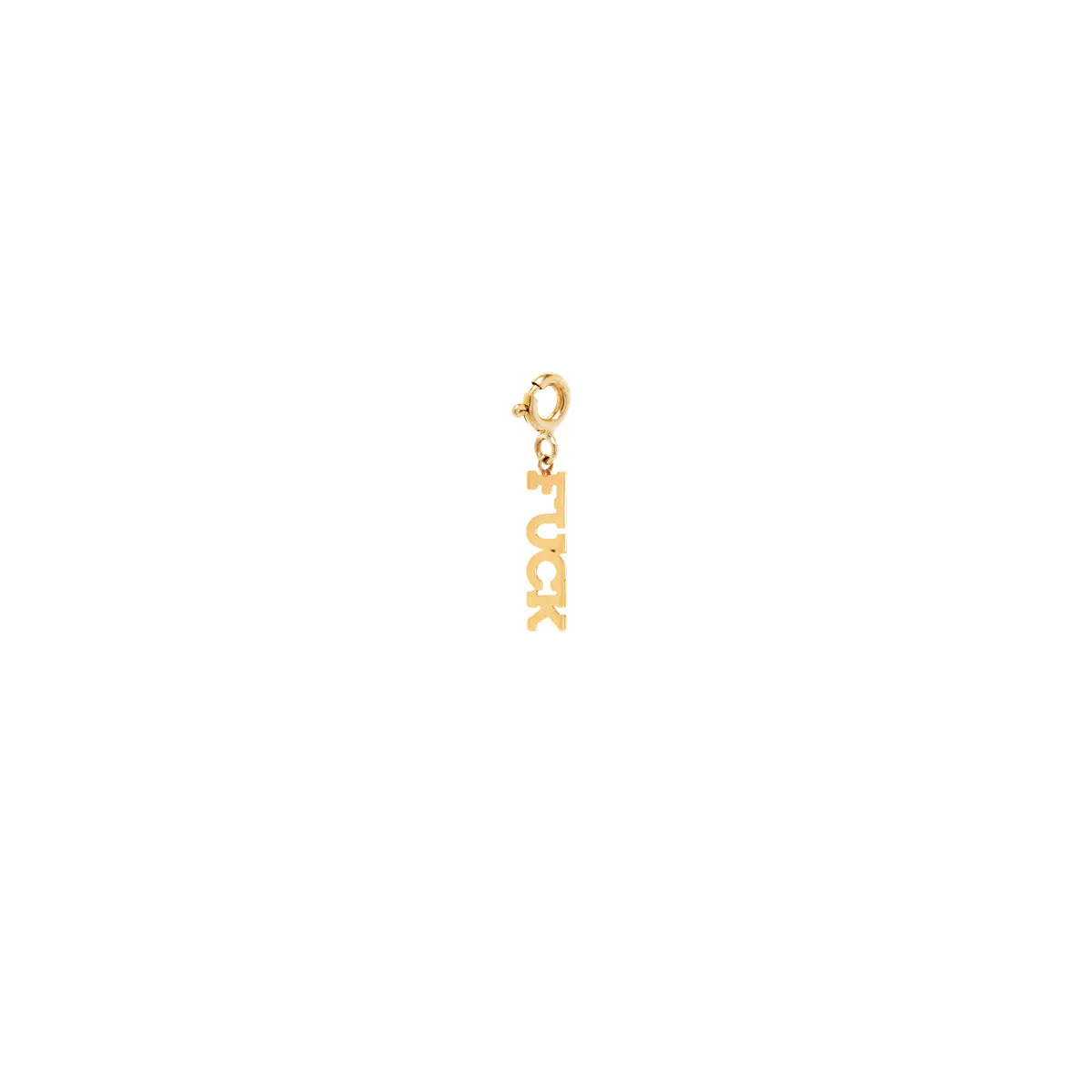 14k single itty bitty capital letter FUCK charm