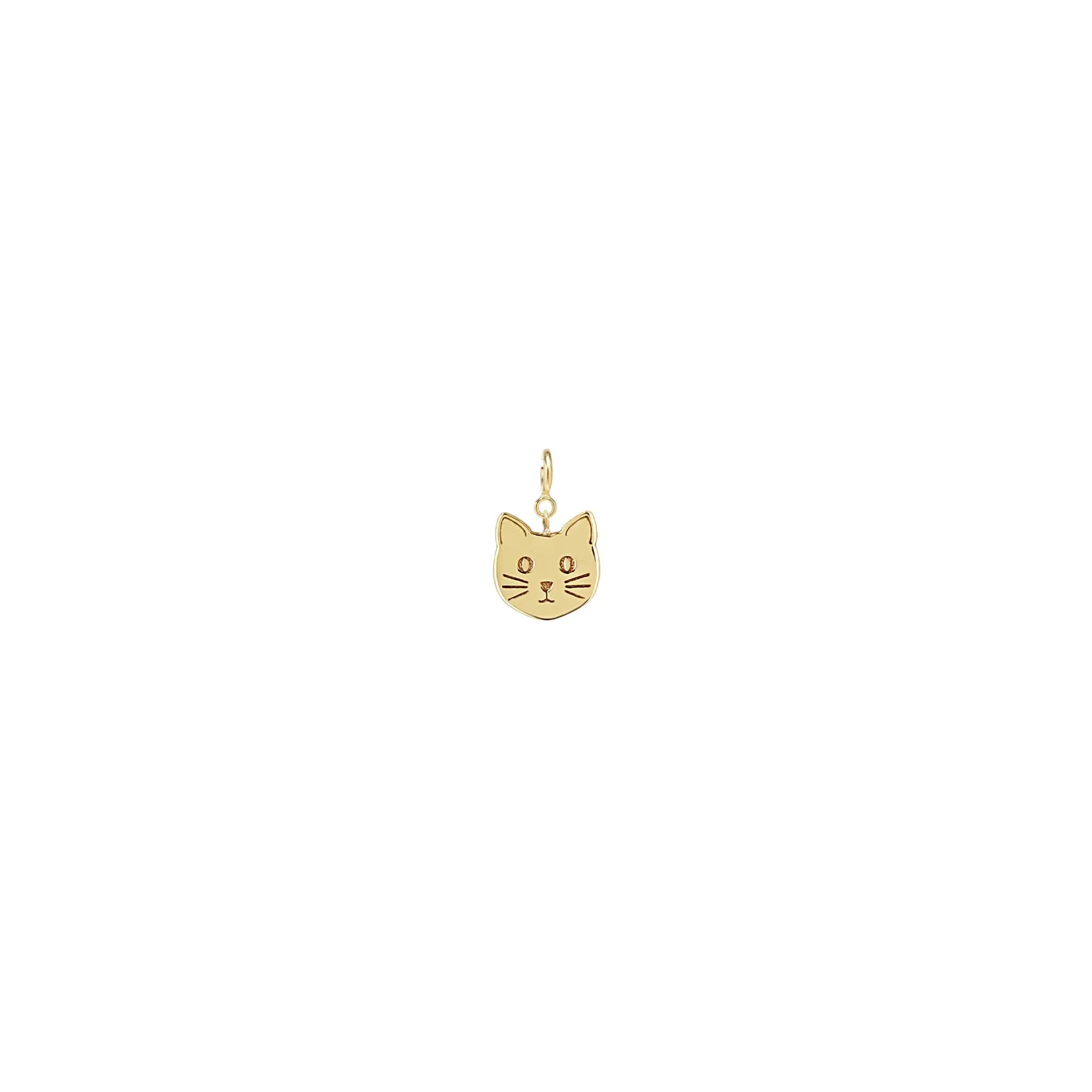 14k Single Midi Bitty Cat Charm