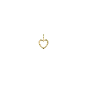 14k Single Small Twisted Heart Charm