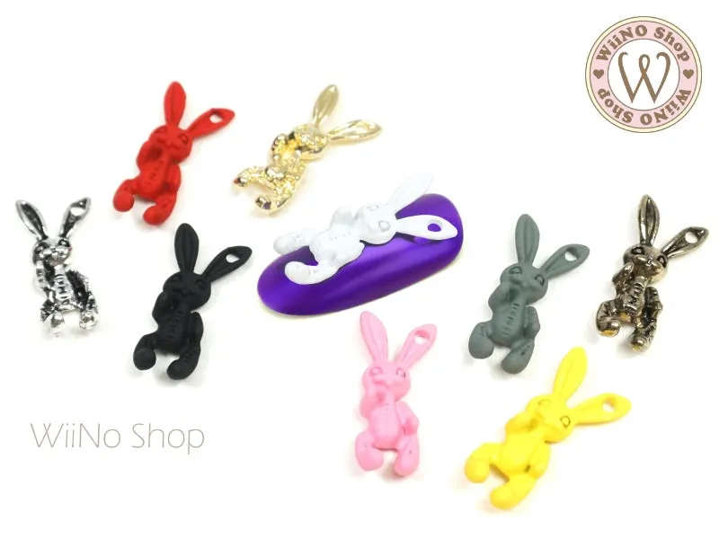 3D Bunny Nail Metal Charm - 2 pcs