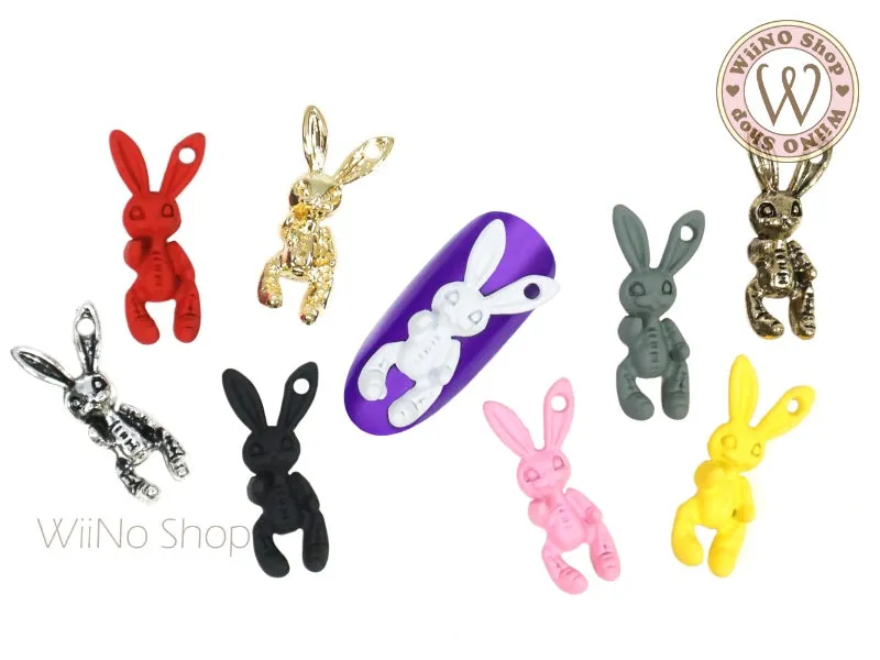 3D Bunny Nail Metal Charm - 2 pcs