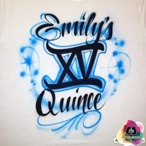 Airbrush Radiant Sparkle Quince Shirt Design