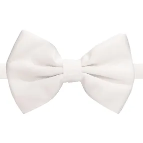 Axis White Adjustable Satin Bowtie