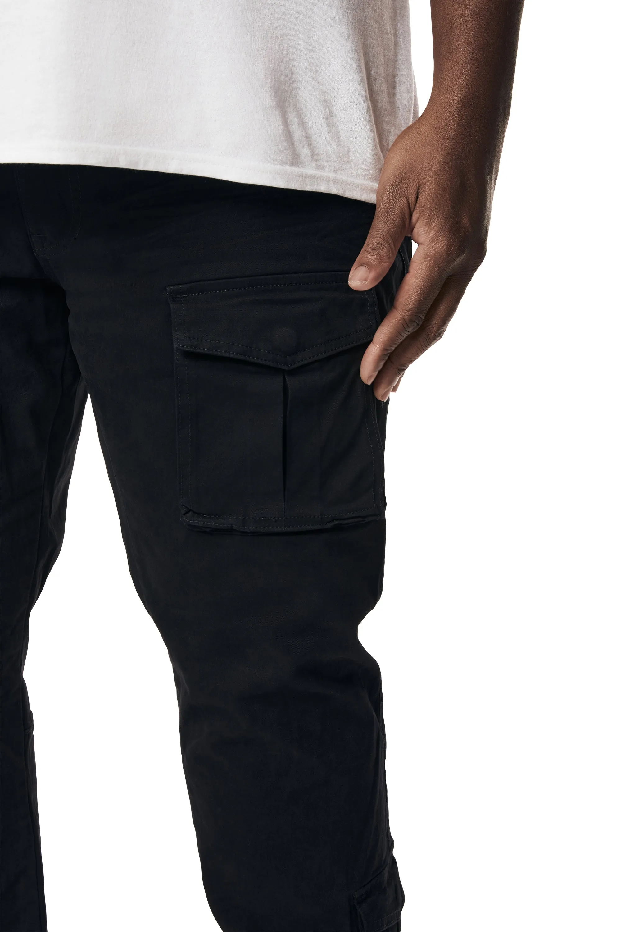 Big and Tall - 10 Pocket Twill Pants - Black