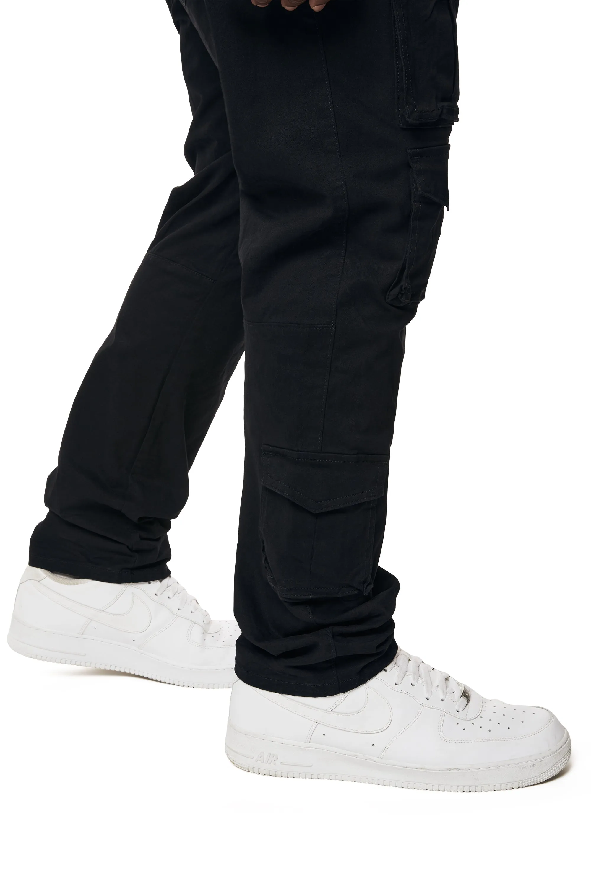 Big and Tall - 10 Pocket Twill Pants - Black