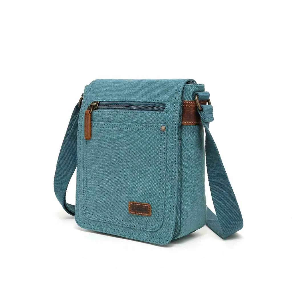 Canvas Shoulder Bag with 7 Pockets