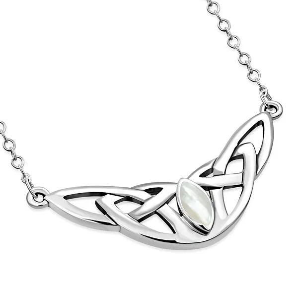 Celtic Knot Choker Necklace - w/ 4 Stone Options