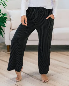 Charcoal Corded Comfy Pants