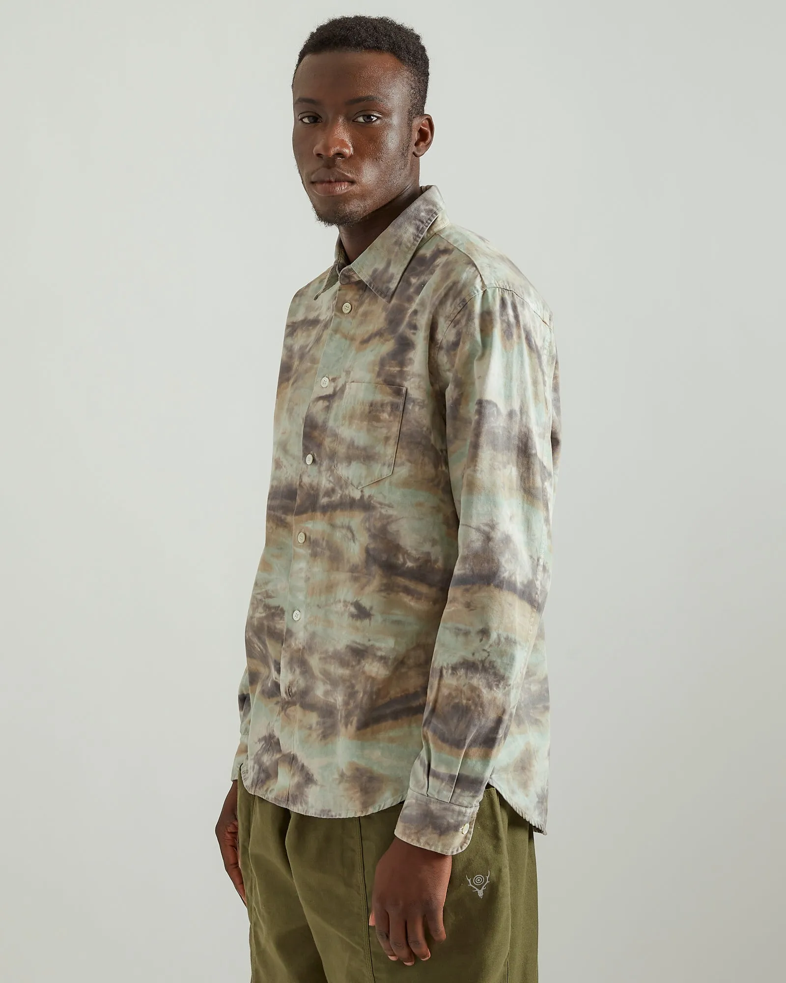 Corpus Button Down Shirt in Marin Camo