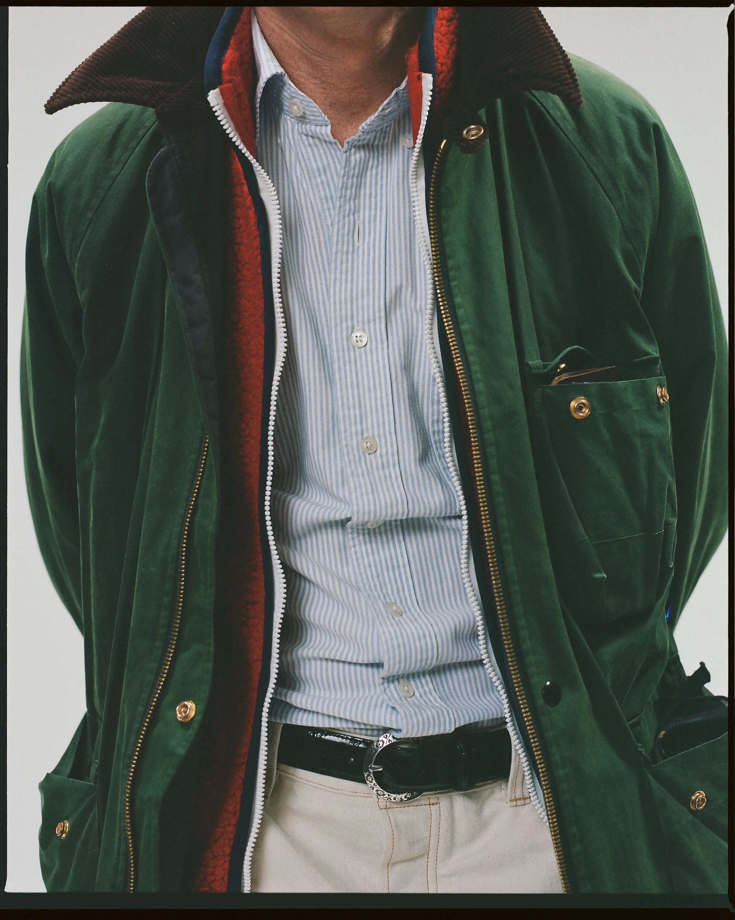 Green Waxed Coverall Jacket