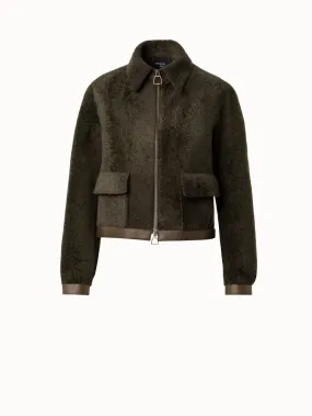 Kurze Shearling Jacke