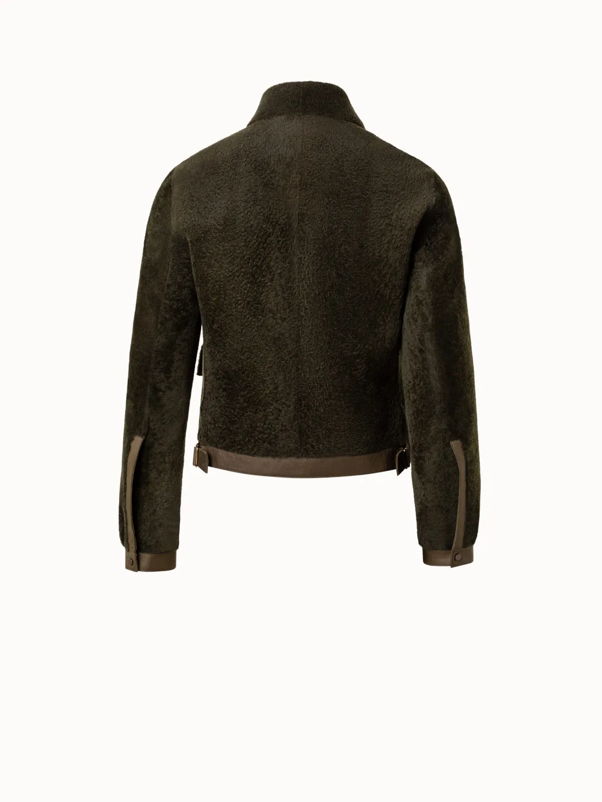 Kurze Shearling Jacke