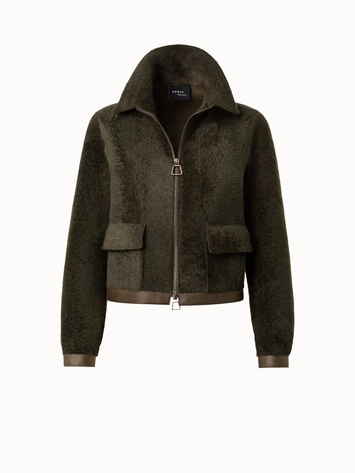 Kurze Shearling Jacke