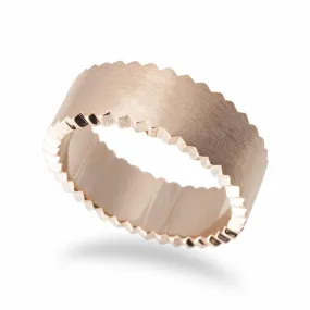 Men’s Zig-Zag Edge Wedding Band