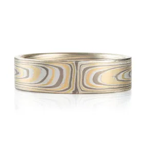 Mokume Gane Vortex Pattern Ring in Flare Palette