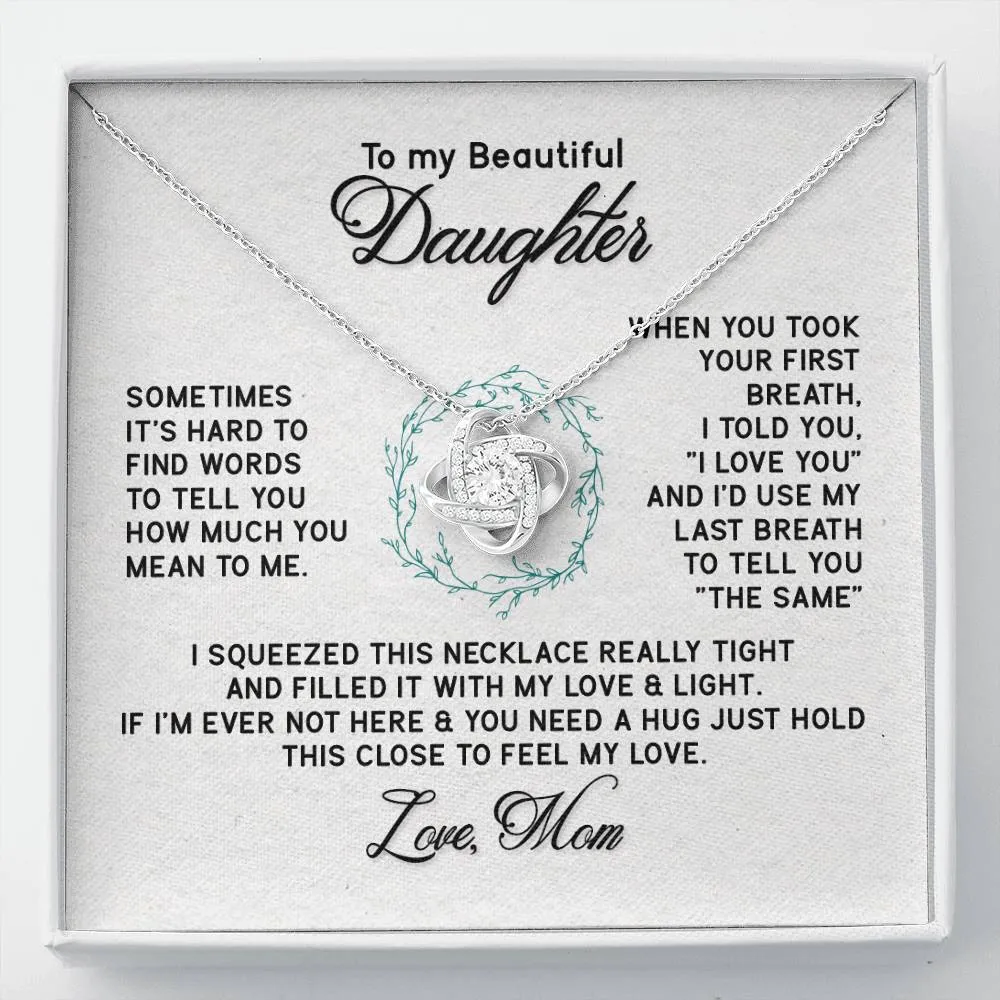 To My Daughter Necklace from Mom, I'd Use My Last Breath to Tell You "The Sam"