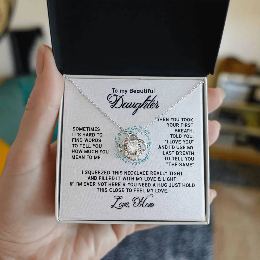 To My Daughter Necklace from Mom, I'd Use My Last Breath to Tell You "The Sam"