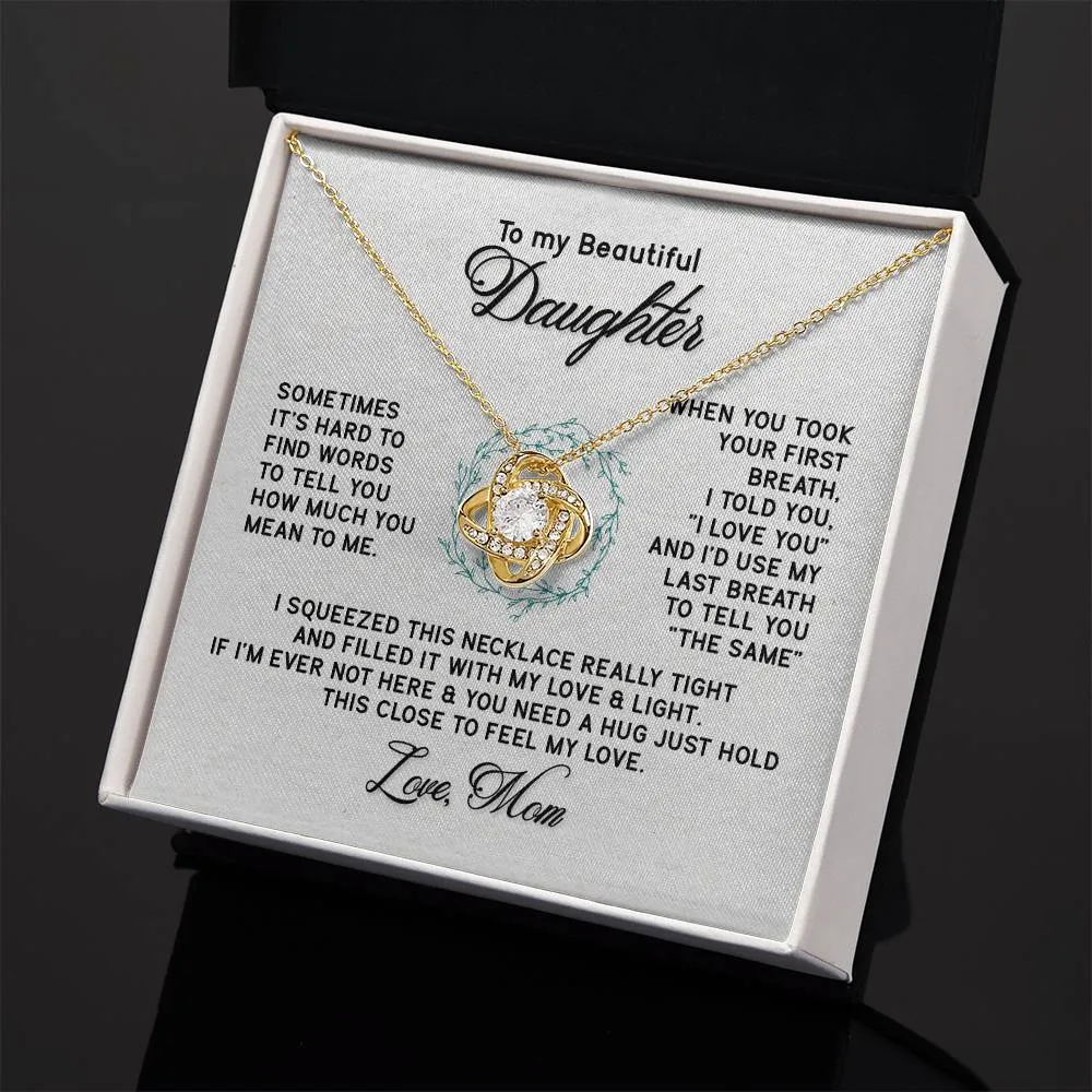 To My Daughter Necklace from Mom, I'd Use My Last Breath to Tell You "The Sam"