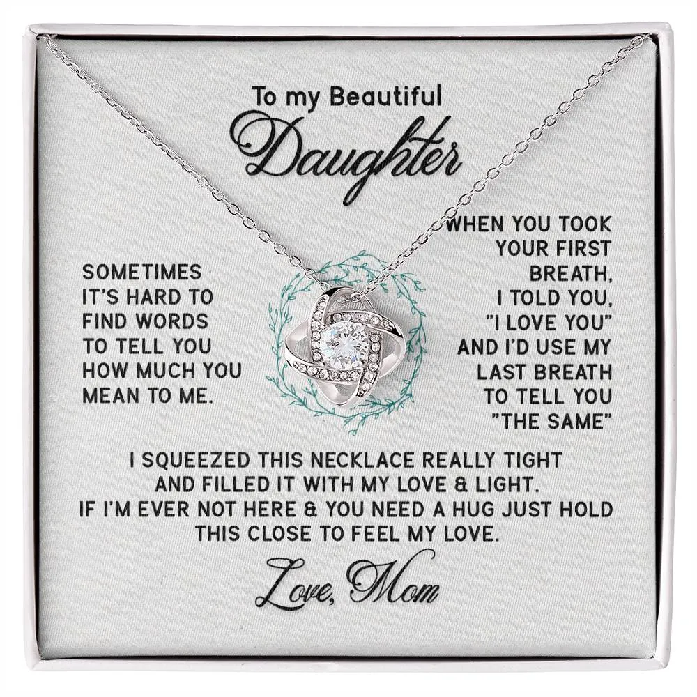 To My Daughter Necklace from Mom, I'd Use My Last Breath to Tell You "The Sam"