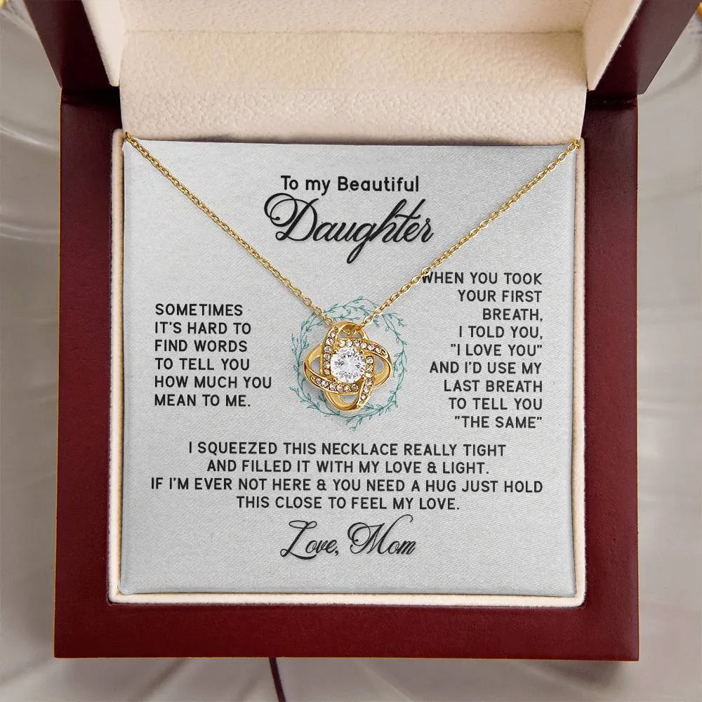 To My Daughter Necklace from Mom, I'd Use My Last Breath to Tell You "The Sam"