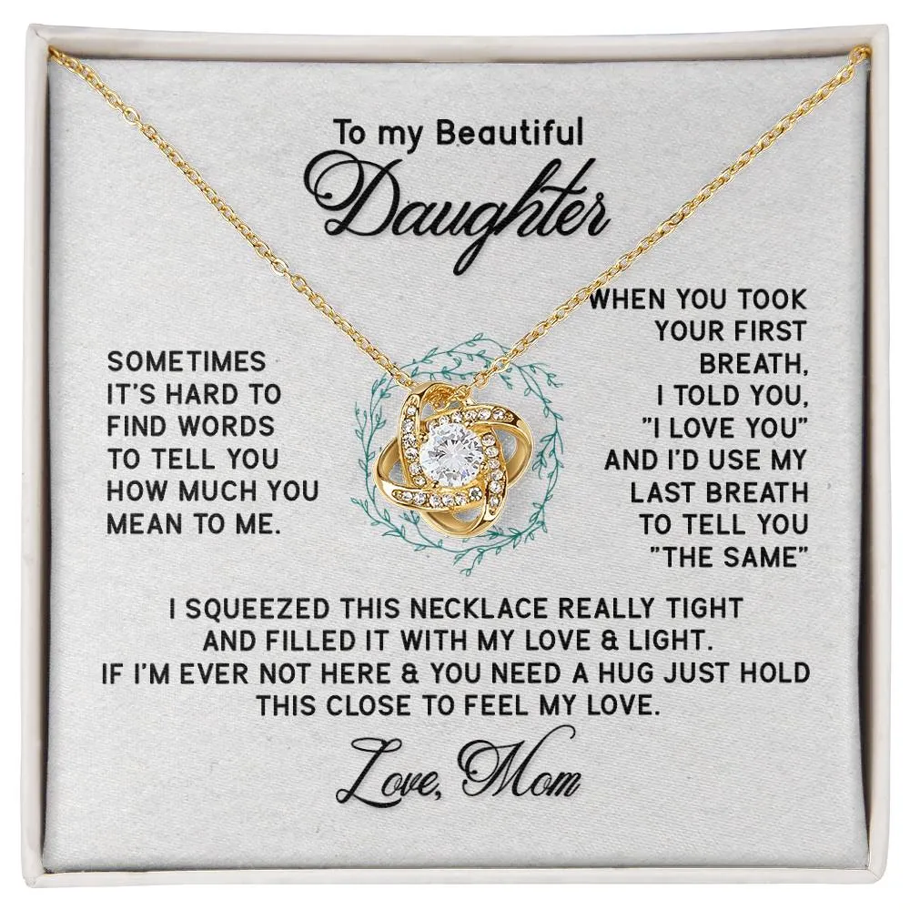 To My Daughter Necklace from Mom, I'd Use My Last Breath to Tell You "The Sam"