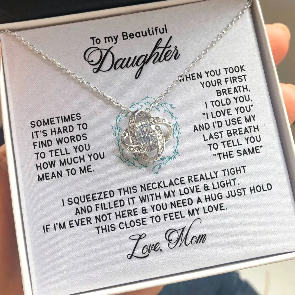 To My Daughter Necklace from Mom, I'd Use My Last Breath to Tell You "The Sam"